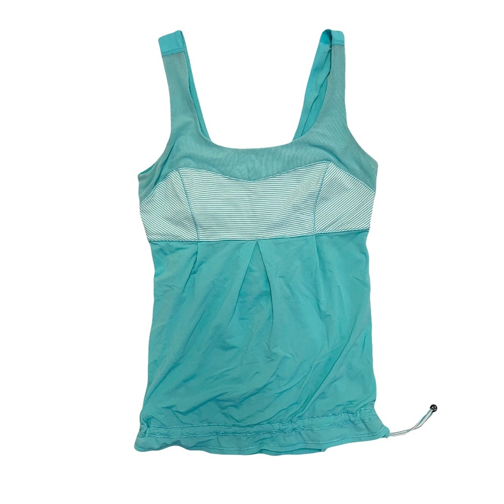 Lululemon | Elevate Tank | Angel Blue / Tonka Stripe Angel Blue White | Size 6 - Picture 7 of 13